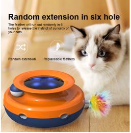 Funny Cat Toy Stick Electric Self-hi (Option: Orange-1PCS)