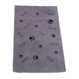 Absorbent Towel For Pet Thickened Dog Cat (Option: Gray-60 × 100cm)