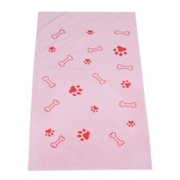 Absorbent Towel For Pet Thickened Dog Cat (Option: Pink-60 × 100cm)