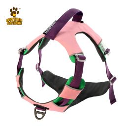 Dog Night Reflective Training Vest Chest Strap (Option: Barbie Pink-S)