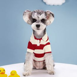 Dog Striped Two Legs Pet Clothes (Option: Red-XS)