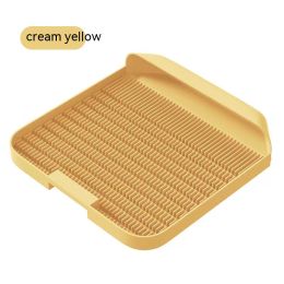 Cat Litter Pedal Litter Box Pad Mat Pet Supplies (Option: 37X37X8CM-Cream Yellow)