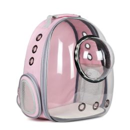 Transparent Panoramic Space Capsule Cat Bag (Option: 600D Pink)