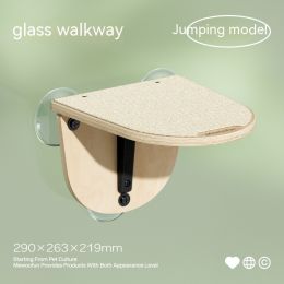 Cat Scratch Trees Non-covering Glass Wall Chamfer (Option: No Punching Required-Jumping Platform)