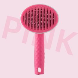 One-click Hair Removal Pet Needle Comb Pet Supplies (Color: pink)