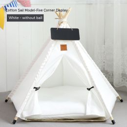 Pet Tent Cat House Removable And Washable Kennel Cat Villa Semi-enclosed Insulation Cat Nest Foldable Cat Tents (Option: Style A-S)