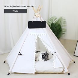 Pet Tent Cat House Removable And Washable Kennel Cat Villa Semi-enclosed Insulation Cat Nest Foldable Cat Tents (Option: Style F-S)