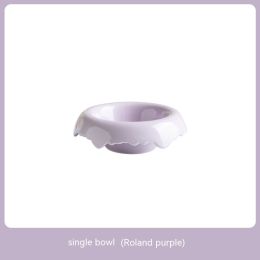 High Leg Ceramic Cat Food Bowl (Option: Roland Purple-No base)