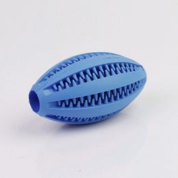 Dog Toy Pet Chewing Molars Teeth Cleaning Olive Watermelon Ball Puzzle Toy (Option: Blue-12CM)