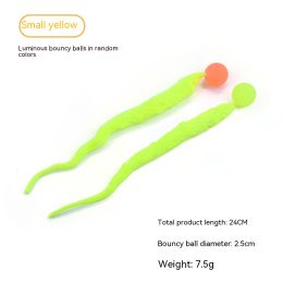 Pet Cat Elastic Ball Interactive Toy (Option: Luminous Yellow-Small-1PCS)