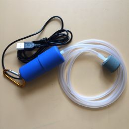 Small USB Home Fish Tank Atmospheric Oxygen Booster (Option: Blue-USB plug)