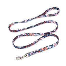 Pet Cat And Dog Floral Hand Holding Rope Pull-resistant (Option: Floral Cyan-Length 120cm)