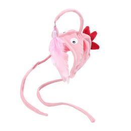 Cat Toy Self-Hi Relieving Stuffy Kitten Funny Supplies Hat (Option: pink-Free Size)