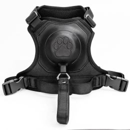 Pet Supplies Dog Chest And Back Integrated Puppy Vest Hand Holding Rope (Option: Black-M)