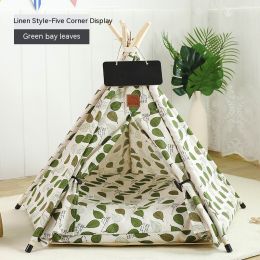 Pet Tent Cat House Removable And Washable Kennel Cat Villa Semi-enclosed Insulation Cat Nest Foldable Cat Tents (Option: Style L-S)