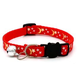 Pet Bronzing Moon XINGX Cat Dog Collar (Option: Red-Adjustable 19to32cm)