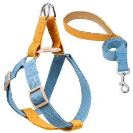 Color Pet Drawstring Leash Vest-style Dog Leash (Option: 8style-L)