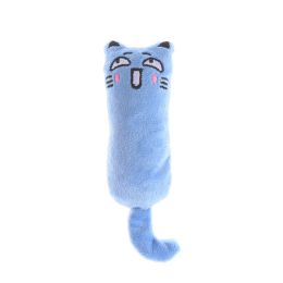 Molar Interactive Bite-resistant Cat Ringing Paper Mint Toy (Option: Blue Emoji Cat-11x5cm)