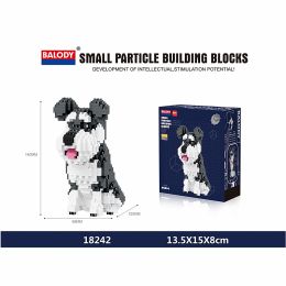 Cartoon Simulation Pet Dog Building Blocks Mini Dachshund Poodle Doberman Model Children's Toy Gift Dog Pet Building Blocks (Color: 18242, size: With box)