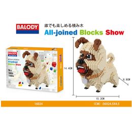 Cartoon Simulation Pet Dog Building Blocks Mini Dachshund Poodle Doberman Model Children's Toy Gift Dog Pet Building Blocks (Color: 16024, size: With box)