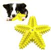 Dog Chew Toys, Natural Rubber Starfish-Shaped Dog Toys, Interactive Treats, Squeaky Dog Toothbrush Cleaner Teething Toys, Outdoor Puzzle Training Toy