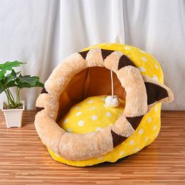 Pet Cat Warm Pet Bed, Kennel Tent House Pet Bed, Cat Bed Winter Super Soft Pet Bed for Dogs Kitten, Self Warming and Improved Sleep Pets Bed (size: large)