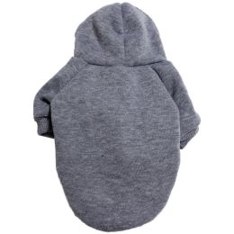 Pet Sweatshirt With Hoodie; Machine Washable Sweater For Dogs Puppies Sweater Clothes Apparel (Color: grey, size: L)