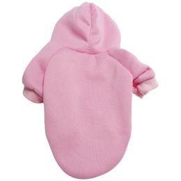 Pet Sweatshirt With Hoodie; Machine Washable Sweater For Dogs Puppies Sweater Clothes Apparel (Color: pink, size: L)