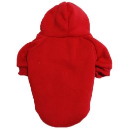 Pet Sweatshirt With Hoodie; Machine Washable Sweater For Dogs Puppies Sweater Clothes Apparel (Color: Red, size: S)