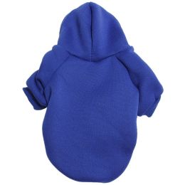 Pet Sweatshirt With Hoodie; Machine Washable Sweater For Dogs Puppies Sweater Clothes Apparel (Color: Blue, size: L)