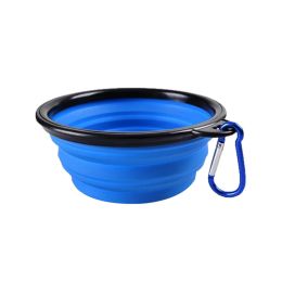 Travel Walking Pet Supplies Portable Cat Dog Bowls Water Feeder (Color: Blue, size: 1000 mL)