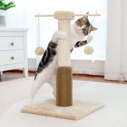 Indoor Small Cat Tree with Pad Fully Wrapped Scratching Posts (Type: Style B, Color: As pic show)