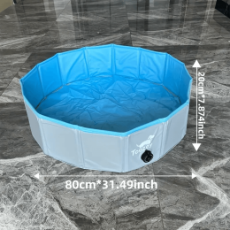 Foldable Dog Pool Anti-skid Children's Swimming Pool, Portable PVC Pet Dog Swimming Pool, Children's Plastic Swimming Pool, Dog Pet Bathroom Swimming (Items: Game Ball Pool, size: S)