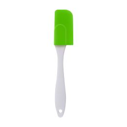 White Handle Silicone Cake Split Small Scraper (Color: Green)