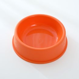 Pet Bowl Plastic Frosted Footprints Dog Cat Feeding Water Bowl Cat Bowl (Option: Small Size-Orange)