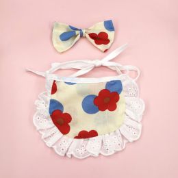 Cat Lace Suit Saliva Towel Princess Style Scarf Bib Decoration (Option: Fried Egg Flower Set-Less Than Free Size)