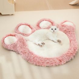 Cat Nest Winter Warm Thickened Pet Mat Cat Bed Hammock Small Dog Kennel Four Seasons Universal Pet Bed (Option: L-Pink)