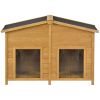 47.2 ' Large Wooden Dog House Outdoor;  Outdoor & Indoor Dog Crate;  Cabin Style;  With Porch;  2 Doors