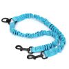 Pet Dog Double Leashes - No Tangle Dog Leash Coupler; Comfortable Shock Absorbing Reflective Bungee Lead for Nighttime Safety; Dual Dog Training Leash