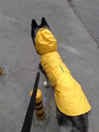 Pet Waterproof Windproof Hood Puppy Raincoat (Option: Yellow-S)