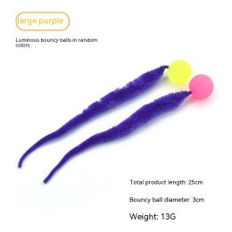 Pet Cat Elastic Ball Interactive Toy (Option: Luminous Purple-Large-1PCS)