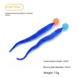 Pet Cat Elastic Ball Interactive Toy (Option: Luminous Blue-Small-1PCS)