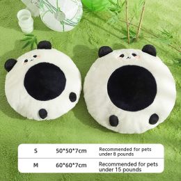 Winter Warm Pet Sleeping Sofa Bed (Option: Panda Round Pad-M)