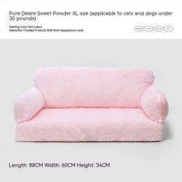 Four Seasons Universal Winter Soft Cat Nest Warm Kennel Removable And Washable Pet Sofa (Option: Pink-XL)