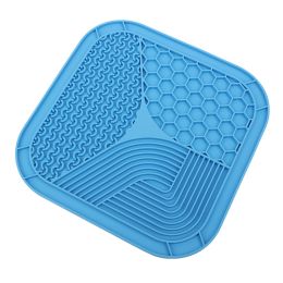 Anti-choke Slow Feeding Bowl Dog Licking Pad Pet Supplies (Option: Blue Plus Size)