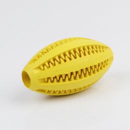 Dog Toy Pet Chewing Molars Teeth Cleaning Olive Watermelon Ball Puzzle Toy (Option: Yellow-12CM)