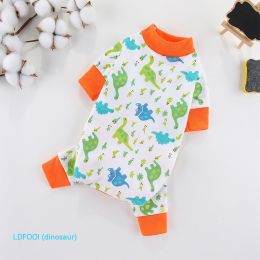 New Cotton Four-legged Pet Clothing (Option: Little Dinosaur-S)