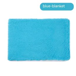 Pet Blanket Dog Bed Cat Winter Thermal Blanket (Option: Blue Blanket-M)