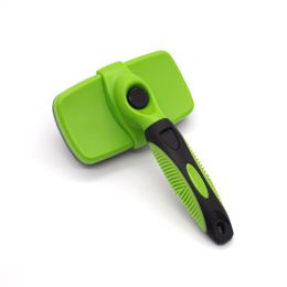 Minimalist Pet Specific Plastic Comb Brush (Option: Green-Large)