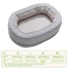 Removable And Washable Medium Large Dog Four Seasons Universal Kennel (Option: Light Gray-L)